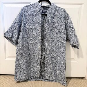 Reyn Spooner Navy and White Floral Shirt